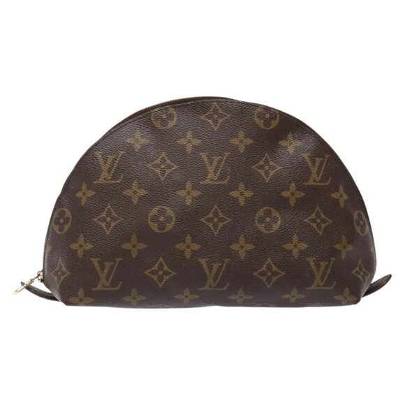 LOUIS VUITTON Monogram Trousse Demi Ronde Cosmetic Pouch M47520 LV Auth BA4901 - Picture 12 of 15